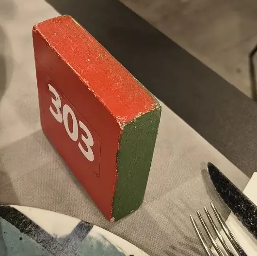 Red side up means coffee