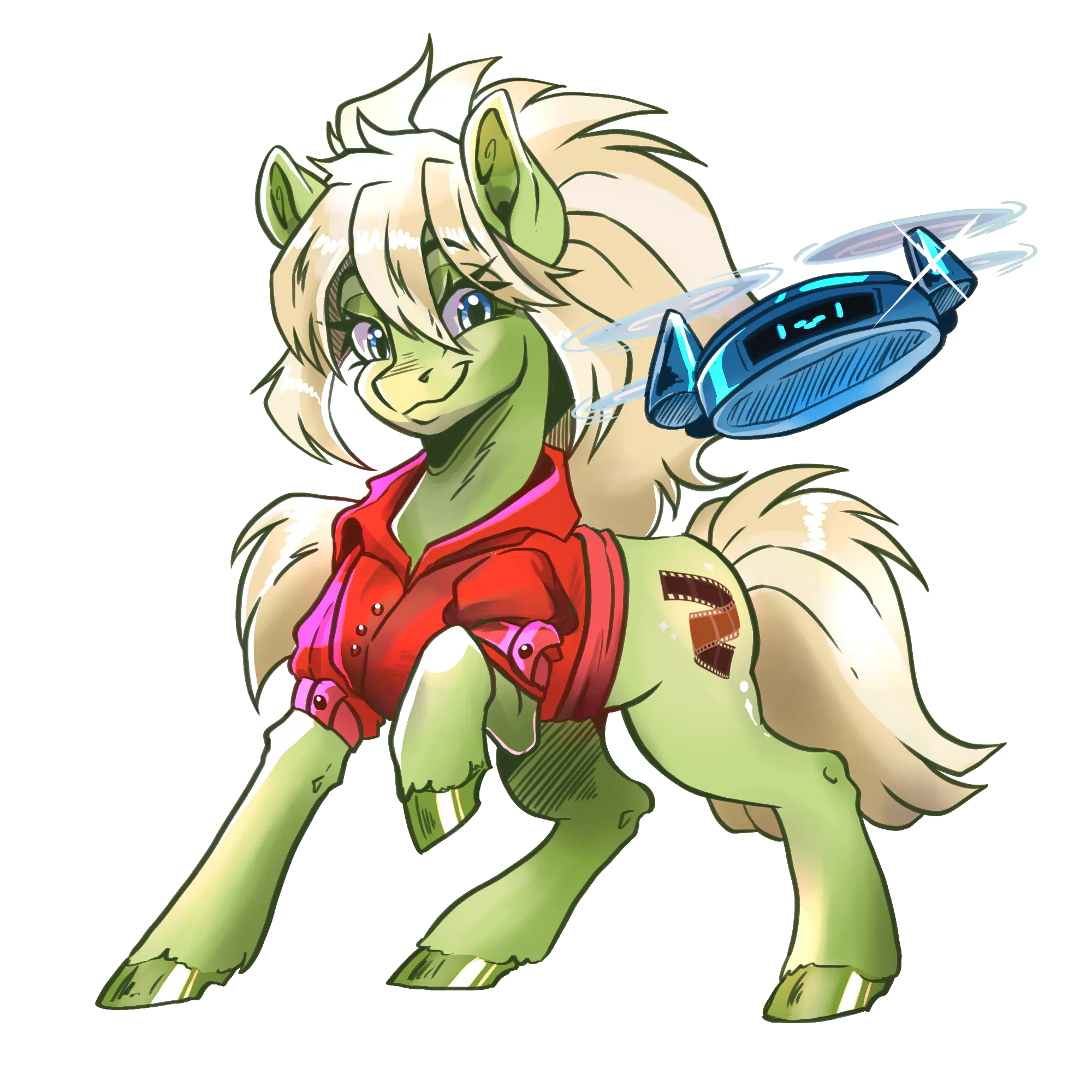 Milli the Earth Pony and Arion the drone